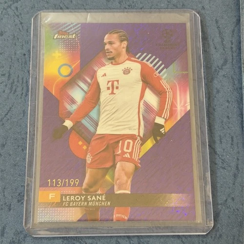 Leroy Sane 2023 Panini Finest Purple Shimmer Refractor /199