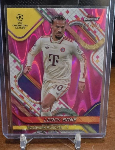 Leroy Sane 2024 Topps Finest Rosa Onda /250