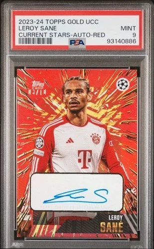 Leroy Sane 2023 Topps Gold UCC Red /10