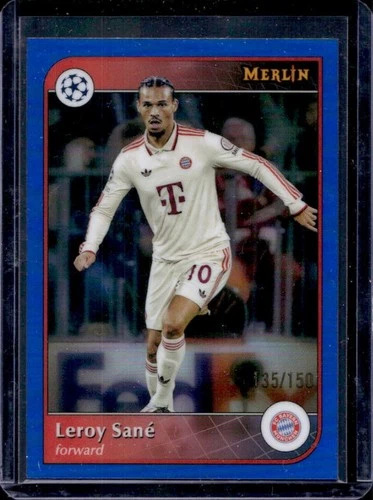 Leroy Sane 2024 Topps Merlin Chrome Blue Refractor /150