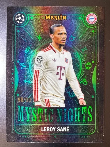Leroy Sane 2024 Topps Merlin Chrome Green /99