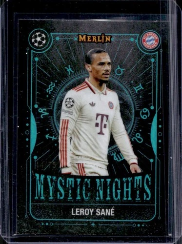 Leroy Sane 2024 Topps Merlin Chrome UEFA Aqua Refractor /75