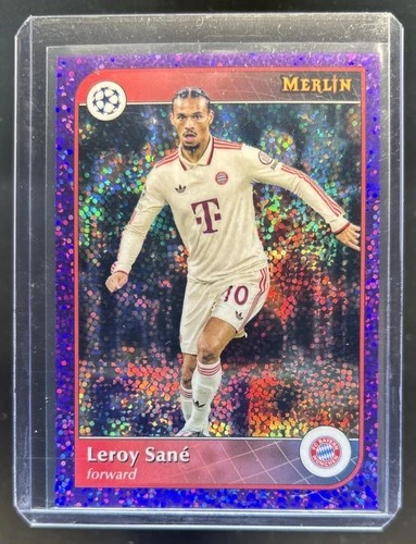 Leroy Sane 2024 Topps Merlin Chrome UEFA Purple Speckle Refractor /15