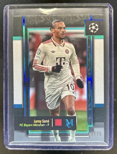 Leroy Sane 2024 Topps Museum Collection UEFA Sapphire /75
