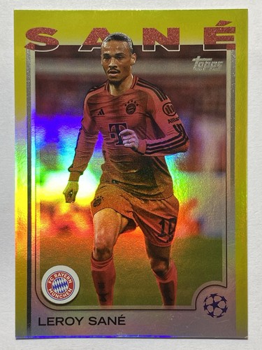 Leroy Sane 2024 Topps UEFA Club Competitions Yellow Foilboard /175