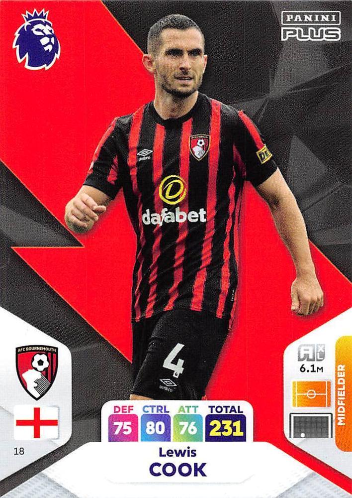 Lewis Cook 2024 Panini Adrenalyn XL Premier League Plus