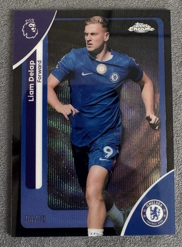 Liam Delap 2026 Topps Chrome Premier League Black Refractor /10