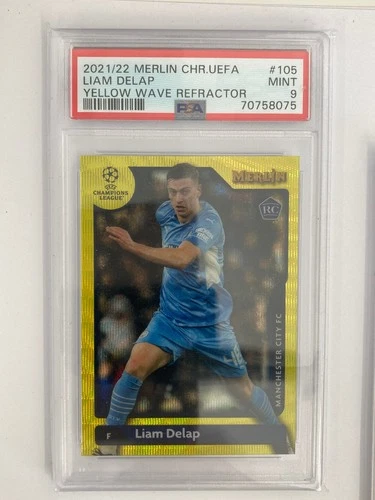 Liam Delap 2021 Topps Merlin Chrome Yellow 118/225