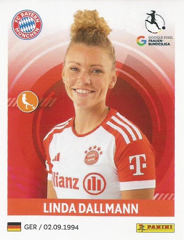 Linda Dallmann 2023 Panini Frauen Bundesliga Stickers