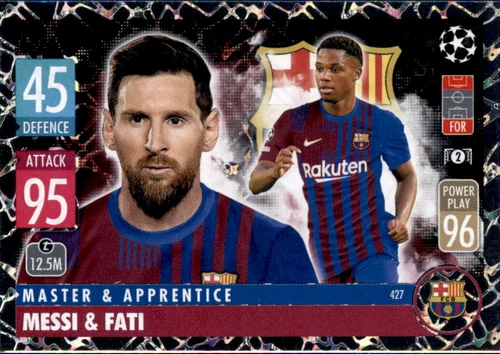 Lionel Messi & Ansu Fati 2021 Topps Champions League