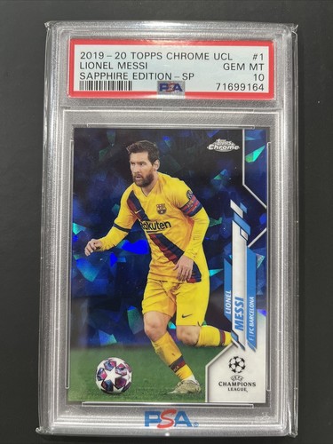 Lionel Messi 2019 Topps Chrome UCL Sapphire