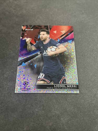 Lionel Messi 2021 Topps Finest UCL Speckle Refractor /175