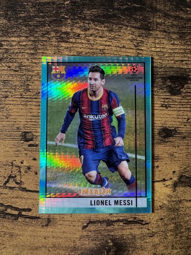 Lionel Messi 2020 Panini Merlin Chrome Aqua Prism
