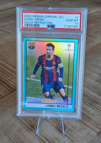Lionel Messi 2020 Topps Merlin Chrome Aqua Refractor /199