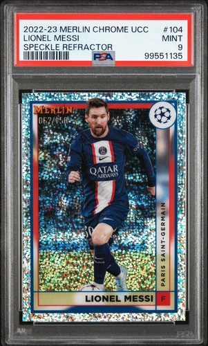 Lionel Messi 2022 Topps Merlin Chrome Speckle /150