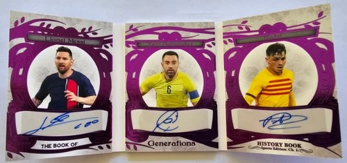 Lionel Messi, Pedri, Xavi Hernández 2023 Leaf History Book /7