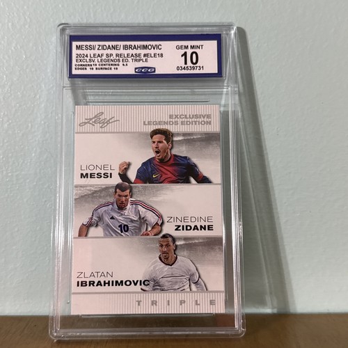 Lionel Messi / Zinedine Zidane / Zlatan Ibrahimovic 2024 Leaf Special Release #ELE-18