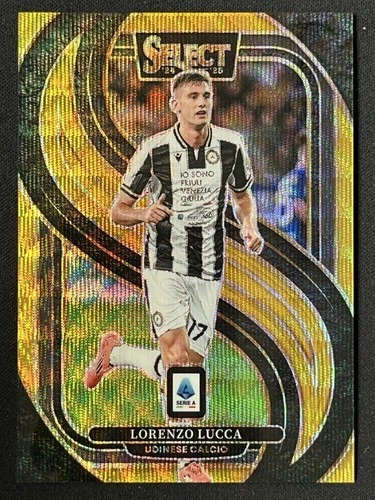 Lorenzo Lucca 2024 Panini Select Serie A Gold Wave Prizm /10