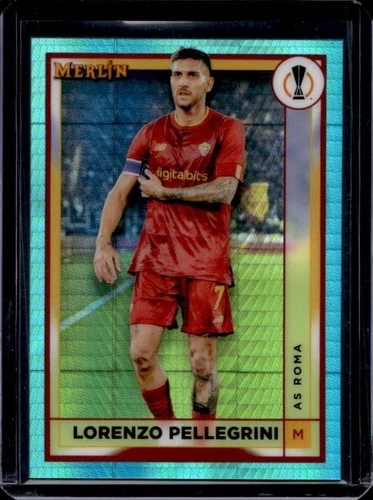 Lorenzo Pellegrini 2022 Topps Merlin Chrome Aqua Prism Refractor #24