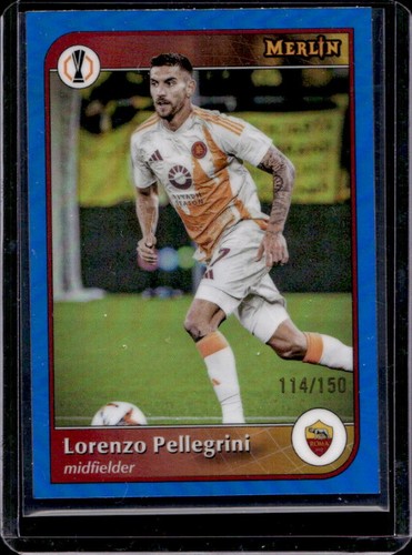 Lorenzo Pellegrini 2024 Topps Merlin Chrome Blue Refractor /150