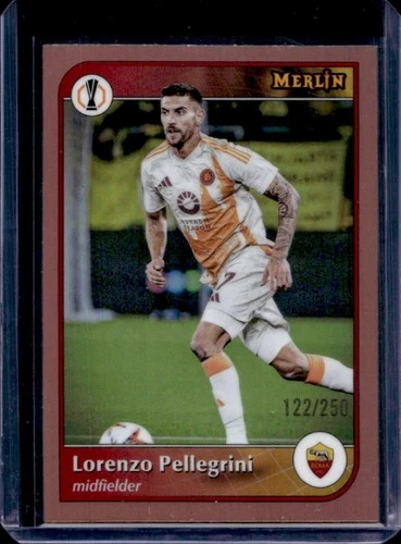 Lorenzo Pellegrini 2024 Topps Merlin Chrome Rose Gold Refractor /250
