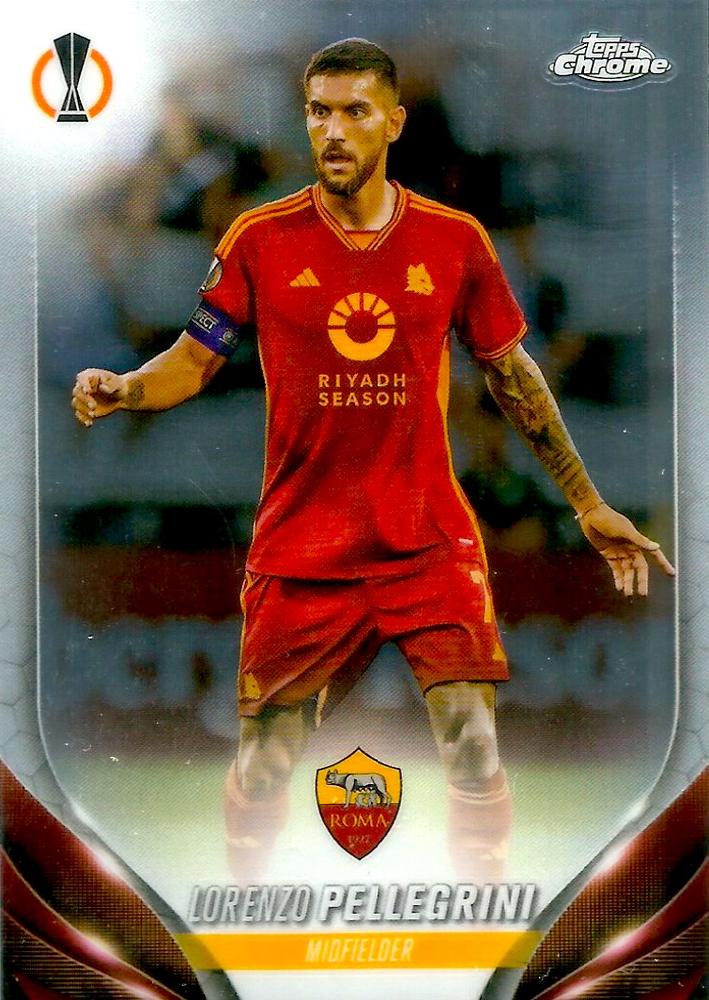 Lorenzo Pellegrini 2023 Topps Chrome UEFA Club Competitions