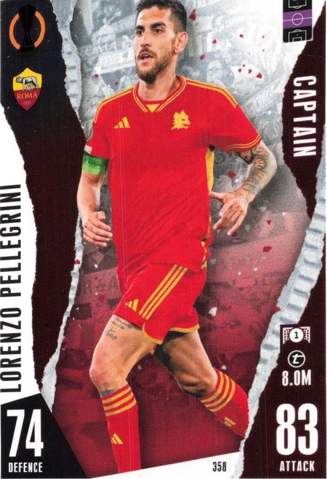 Lorenzo Pellegrini 2023 Topps Match Attax UEFA Club Competitions