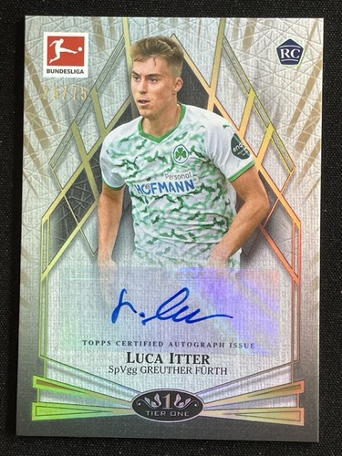 Luca Itter 2021 Topps Tier One Gold /75