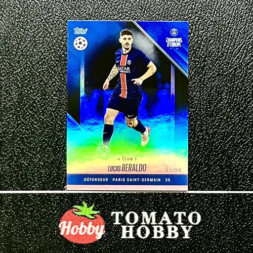 Lucas Beraldo 2024 Topps Champions d'Europe Blue Refractor /99