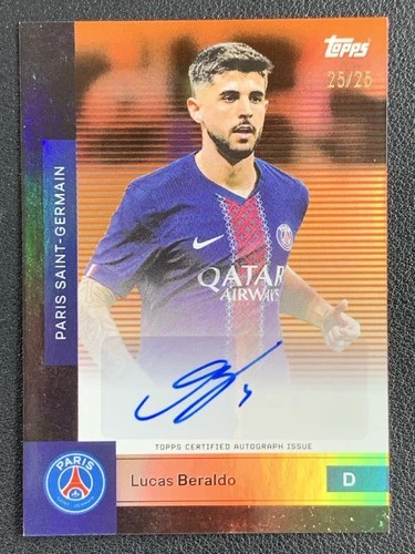 Lucas Beraldo 2026 Topps PSG Team Set Orange /25