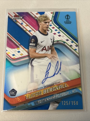 Lucas Bergvall 2024 Topps Finest Blue Refractor /150