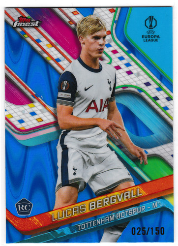 Lucas Bergvall 2024 Topps Finest Blue Wave /150