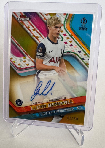 Lucas Bergvall 2024 Topps Finest Gold /50