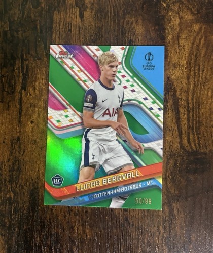 Lucas Bergvall 2024 Topps Finest Green Refractor /99