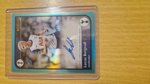 Lucas Bergvall 2024 Topps Merlin Chrome Aqua Refractor /75