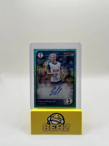 Lucas Bergvall 2024 Topps Merlin Chrome Cyan Mojo /75