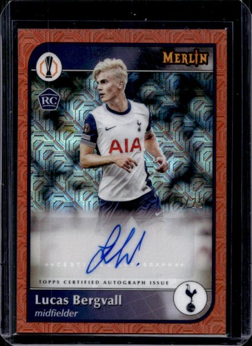 Lucas Bergvall 2024 Topps Merlin Chrome UCC Orange Refractor /25
