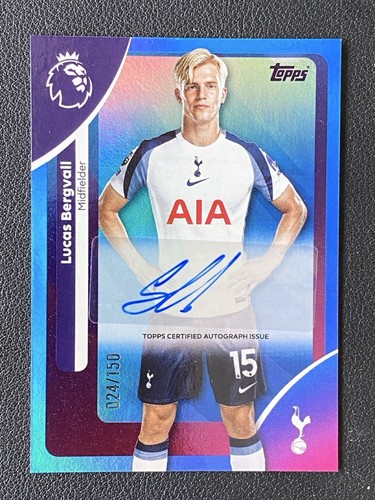 Lucas Bergvall 2025 Topps Premier League Blue Rainbow /150