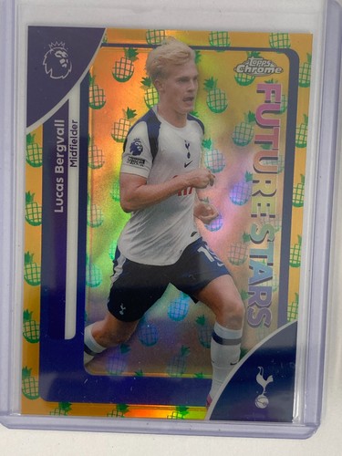 Lucas Bergvall 2025 Topps Premier League Chrome Pineapple Refractor