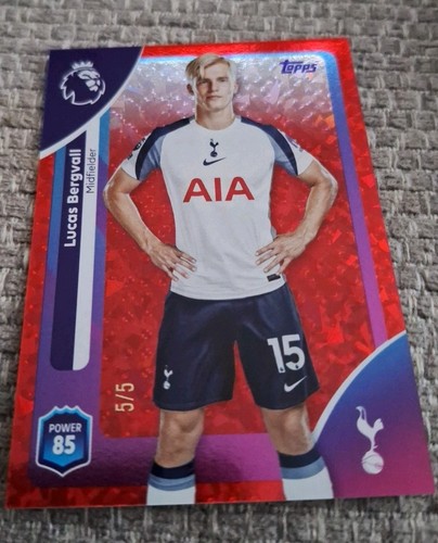 Lucas Bergvall 2025 Topps Premier League Red Foil /5