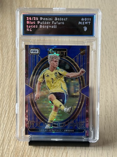 Lucas Bergvall 2024 Panini Select FIFA Blue Pulsar Prizm