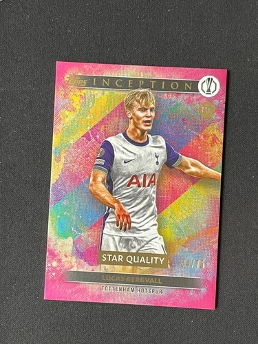Lucas Bergvall 2024 Topps Inception UCC Pink Foil /75