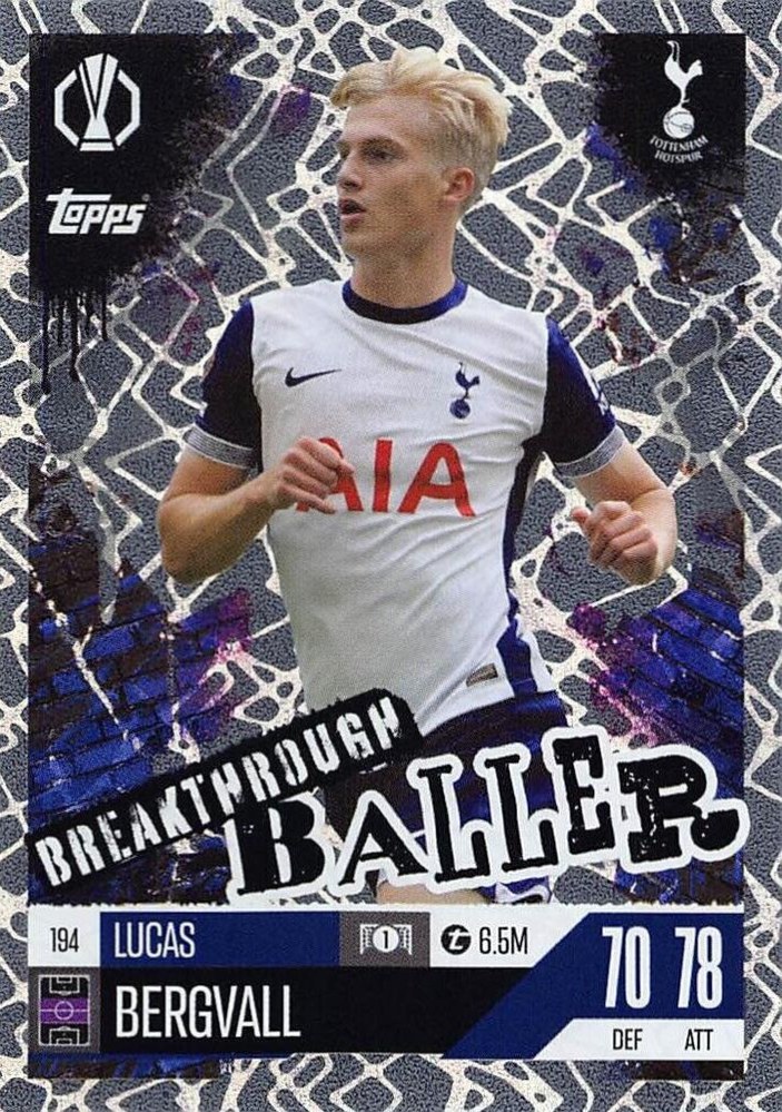Lucas Bergvall 2024 Topps Match Attax UEFA Club Competitions Extra
