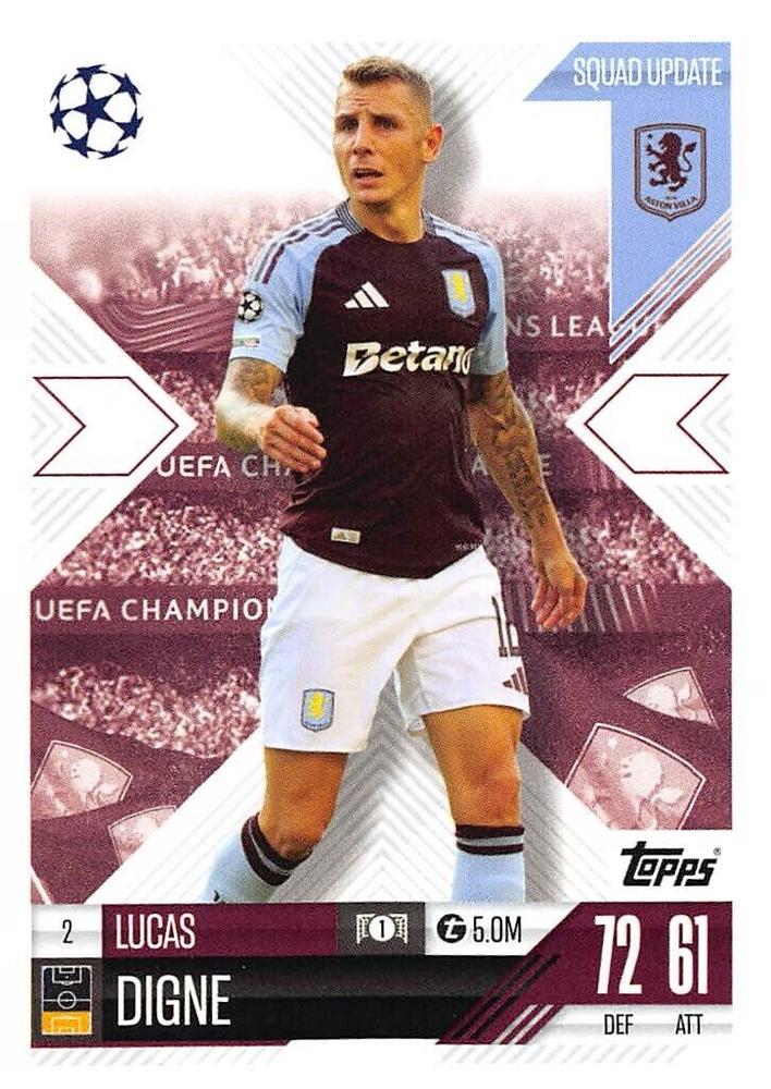 Lucas Digne 2024 Topps Match Attax UEFA Club Competitions Extra
