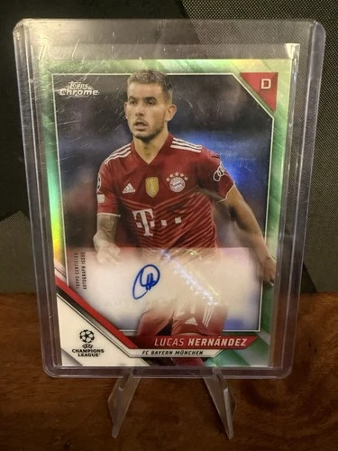 Lucas Hernandez 2021 Topps Chrome UCL Neon Green /99