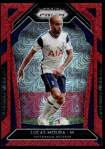 Lucas Moura 2020 Panini Prizm Premier League Mojo Rojo /135
