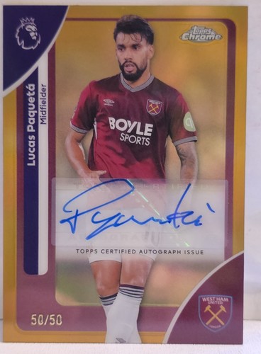 Lucas Paquetá 2025 Topps Chrome Gold /50