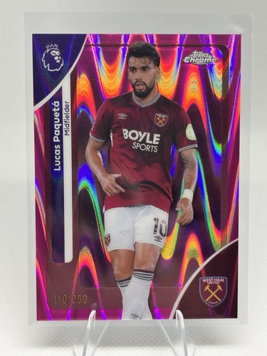 Lucas Paquetá 2025 Topps Chrome Pink RayWave Refractor /250