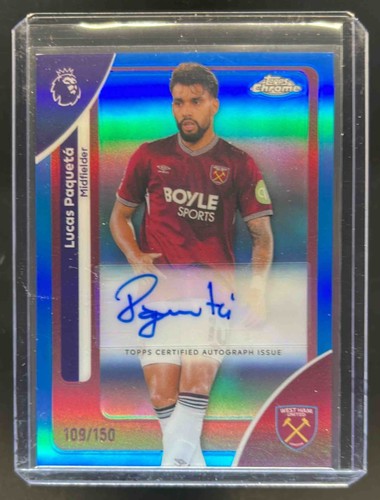 Lucas Paquetá 2026 Topps Cromo Premier League Azul Refractor /150