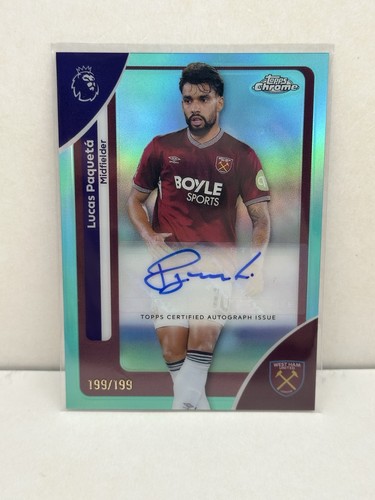 Lucas Paqueta 2025 Topps Chrome Aqua /199